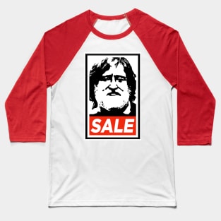 Gabe Newell Steam Sale Buy Poster Design Obey Baseball T-Shirt